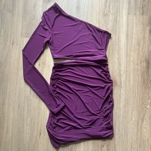 Dark purple mini dress